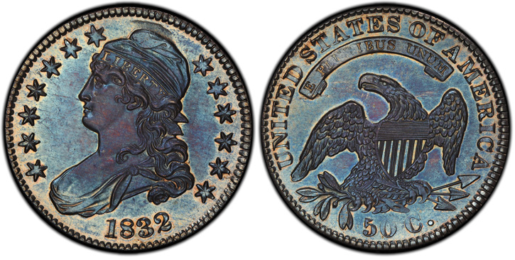 1832 Capped Bust Half Dollar. O-122. Small Letters. Proof-65 (PCGS).